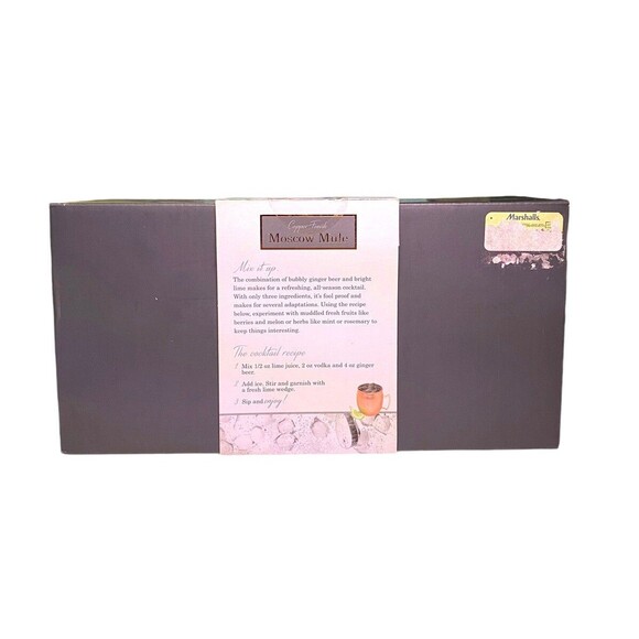 Moscow Mule Mugs Copper Finish 2 Pack Silver One International New in Box - Picture 4 of 7